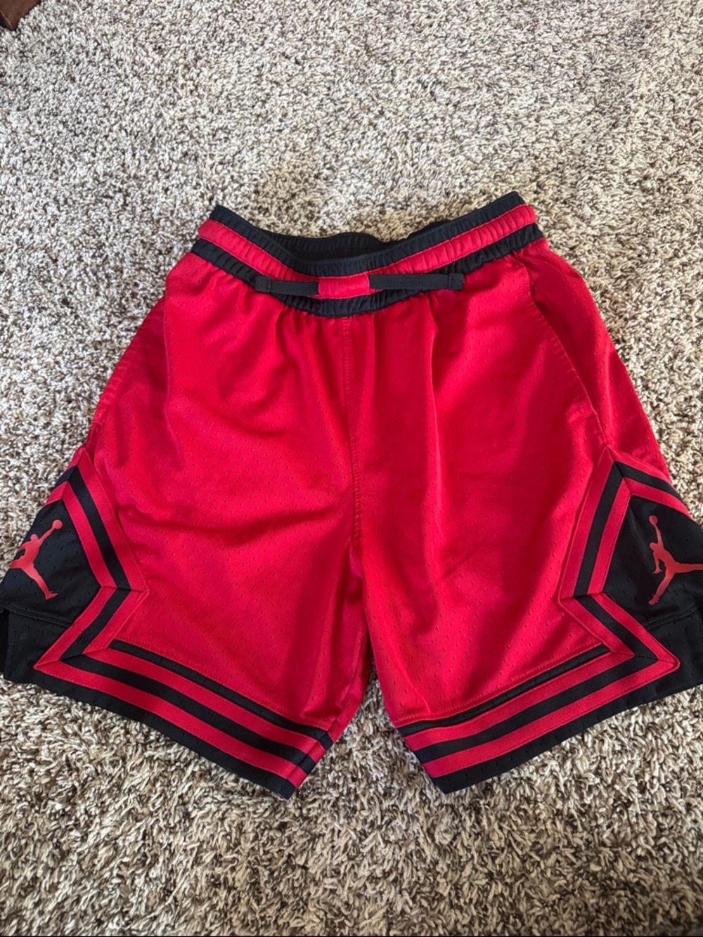 Jordan Red and Black Athletic Basketball Shorts